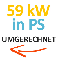 59 kW in PS umgerechnet