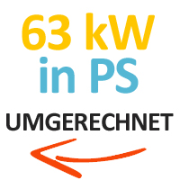 63 kW in PS umgerechnet