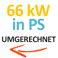 66 kW in PS umgerechnet