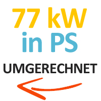 77 kW in PS umgerechnet