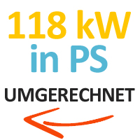 118 kW in PS umgerechnet