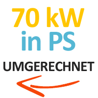 70 kW in PS umgerechnet